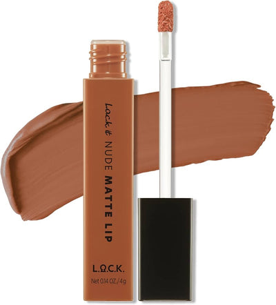 LOCK-004 G7 L.o.c.k Nude Matte Lip 0.14 Oz/ 4g - Almond Brown
