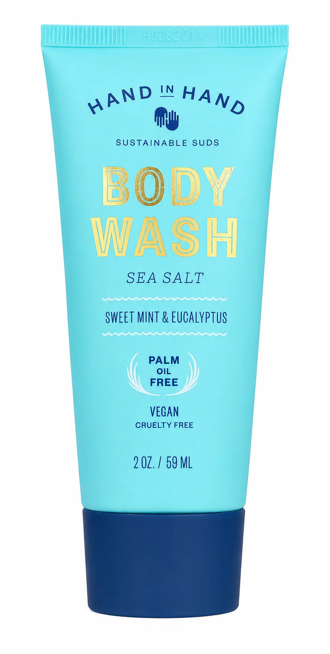 HIHS-002 J6 Hand in hand body wash 2 Oz Sea Salt Mint Body Wash